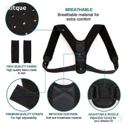 Регулируем колан за коригиране на стойката подходящ за мъже и жени, снимка 6 - Други - 52872589