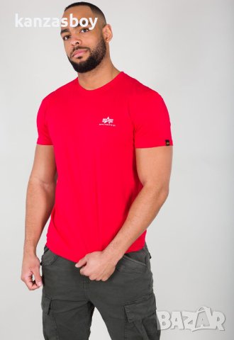 alpha industries 188505/328 speed red - страхотна мъжка тениска НОВА