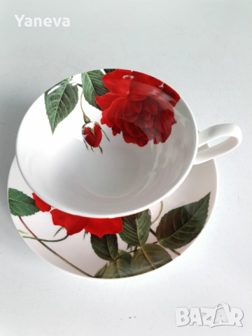 Комплект 2 чаши с чинийка от фин порцелан Lancaster Fine Bone Porcelain. , снимка 5 - Сервизи - 52405938