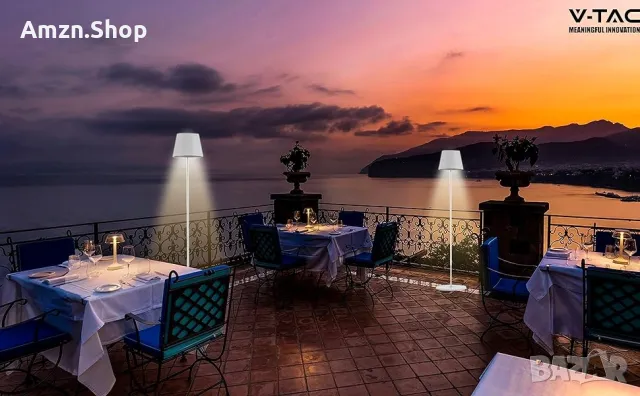 V-TAC LED подова лампа безжична акумулаторна регулируема височина лампион трапезна лампа , снимка 6 - Лампиони - 49105075