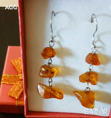 Винтидж комплект от кехлибар и мелхиор, снимка 3 - Бижутерийни комплекти - 40894738