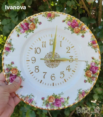 Часовник за стена Royal Albert Old country roses, 26.6cm 