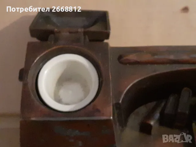 мастилница за бюро, снимка 3 - Антикварни и старинни предмети - 49218647