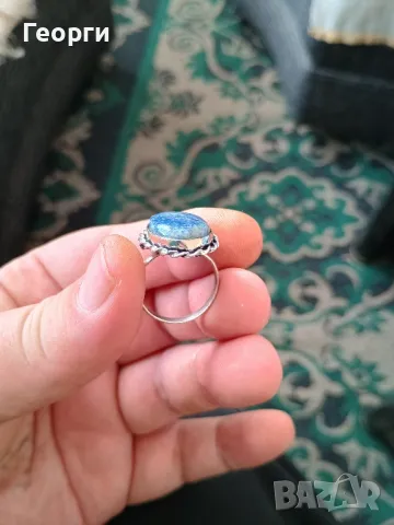 Пръстен с лапис лазули, снимка 2 - Пръстени - 50098771