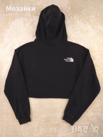 The North Face cropped худи дамско употребявано, размер S, черно, снимка 9 - Суичъри - 53596295