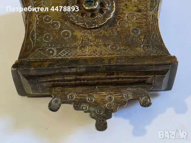 Автентичен фишеклък барутник паласка, снимка 7 - Антикварни и старинни предмети - 56255601
