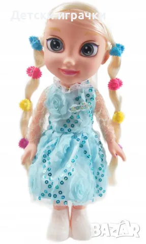 Кукла Елза със светеща коса музикална , снимка 4 - Кукли - 48569595