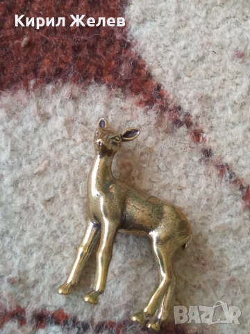 Малка бронзова фигурка на елен 54245, снимка 8 - Колекции - 53752425