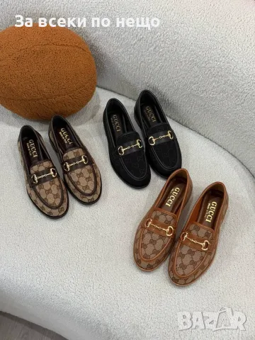 Gucci Елегантни Дамски Ежедневни Обувки Тип Мокасини С Метална Декорация - 3 Цвята Код SEM-908