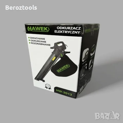 Листосъбирач HAWEK 3500W – 3 в 1: Издухване, Засмукване и Раздробяване + 2 Торби по 45L, снимка 4 - Градинска техника - 56154933