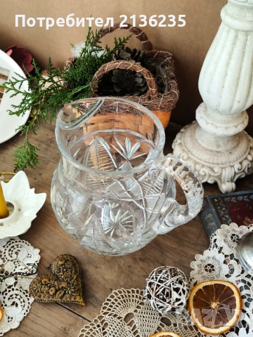 Кристална кана, снимка 6 - Сервизи - 52632664
