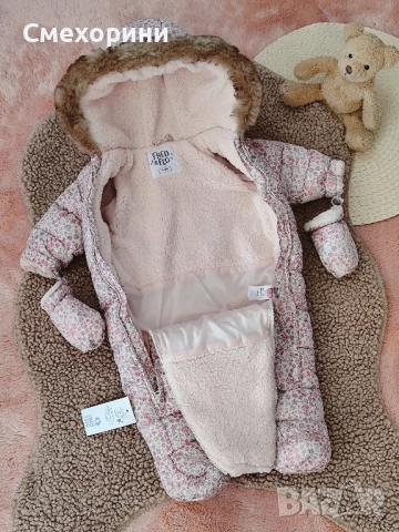 Бебешки зимен космонавт за момиченце 3-6 месеца и ръст 68см, снимка 4 - Бебешки ескимоси - 52481499