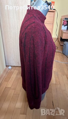 Тъмночервен дамски пуловер, снимка 6 - Блузи с дълъг ръкав и пуловери - 44198440