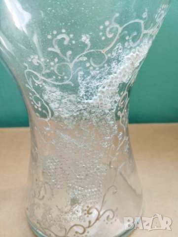 стъклена ваза, снимка 2 - Вази - 42165986