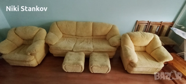 Холова гарнитура , снимка 6 - Дивани и мека мебел - 52501349