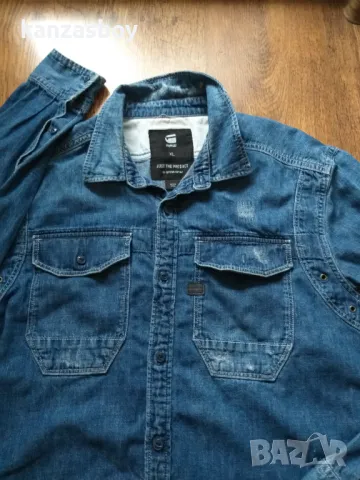 g-star wolker shirt - страхотна мъжка риза ХЛ, снимка 3 - Ризи - 48360320