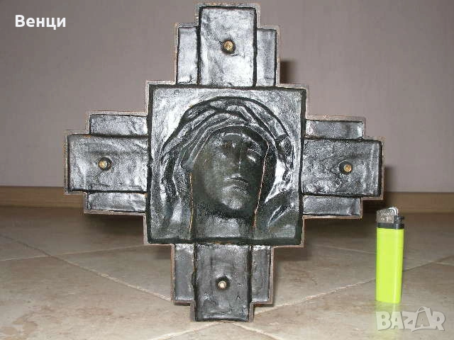 Бронзов Кръст Икона Исус, снимка 5 - Антикварни и старинни предмети - 53589473