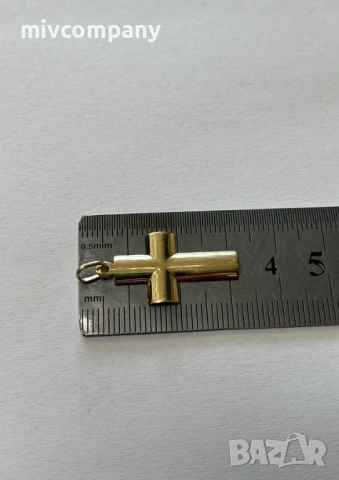Златна висулка(кръст) 1.34гр., снимка 4 - Колиета, медальони, синджири - 53538730