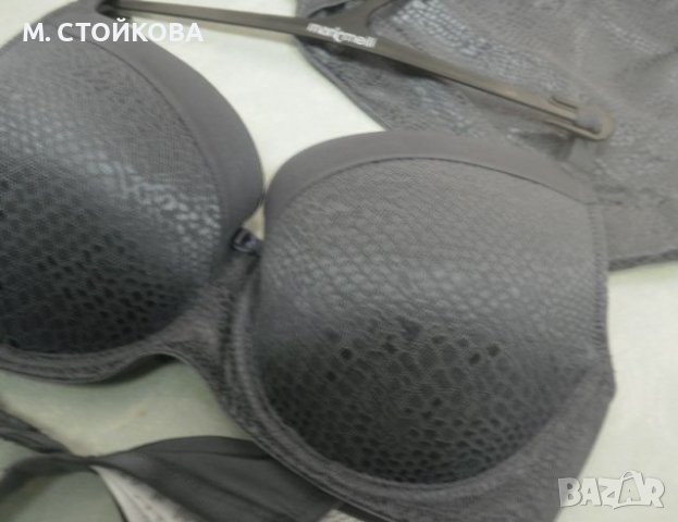 сутиен от Marie Meili - 80Д  - цвят графит , снимка 7 - Бельо - 24851614