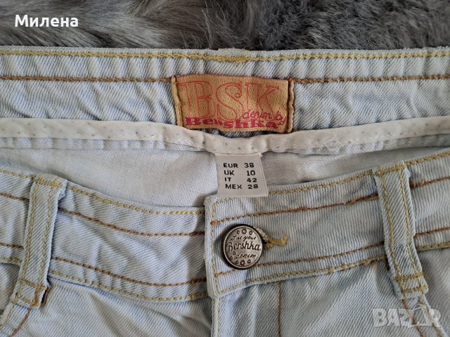 Дънкови къси гащи Bershka, 38 размер, снимка 3 - Къси панталони и бермуди - 41642978