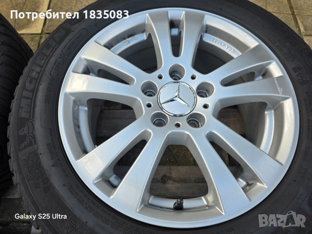 Лети джанти 16ки 5х112 Rial Mercedes + зимни гуми 205/60/16 Michelin, снимка 7 - Гуми и джанти - 53044730