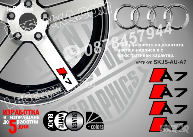 Audi A7 надписи за спици