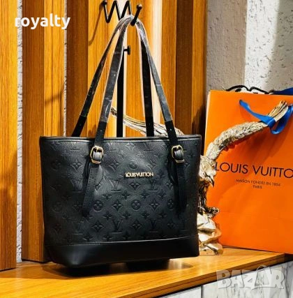 Louis Vuitton Нова Черна Дамска Кожена Чанта Луи Витон 