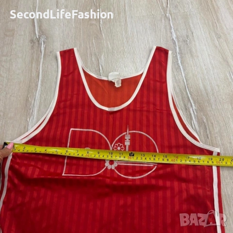 Мъжки винтидж потник Adidas от 80те размер М Олимпия Дортмунд , снимка 4 - Тениски - 53676540