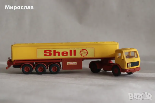 KIBRI H0 1/87 MERCEDES SHELL КАМИОН МОДЕЛ КОЛИЧКА ЦИСТЕРНА, снимка 5 - Колекции - 49554048