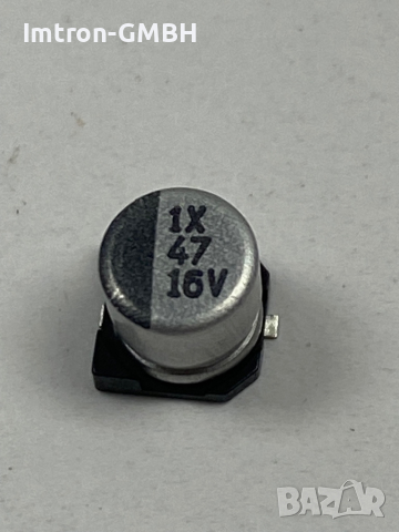 Кондензатор: електролитен  Samwha SC1C476M05005VR200 ; SMD; 47uF; 16VDC; Ø5x5.3mm; ±20%; 2000ч , снимка 1 - Друга електроника - 44725683