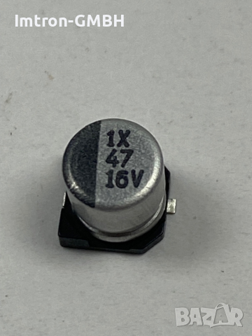 Кондензатор: електролитен  Samwha SC1C476M05005VR200 ; SMD; 47uF; 16VDC; Ø5x5.3mm; ±20%; 2000ч 