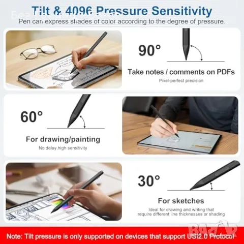Нов Магнитен Stylus Pen за Chromebook, Google Pixel Tablet, Fire Max 11 Писалка таблет, снимка 5 - Друга електроника - 48986790