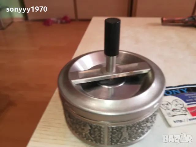 ERHARD MADE IN GERMANY-НЕМСКИ МЕТАЛЕН ПЕПЕЛНИК С МАРКИРОВКИ-ВНОС SWISS 2601251648