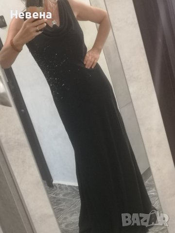 Черна Рокля официална за Висока дама, размер Л, снимка 2 - Рокли - 41961672