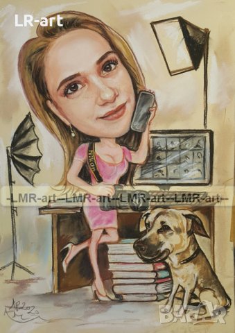 Рисувам ръчно КАРИКАТУРИ, ШАРЖ от снимка по ваш избор, професионално, снимка 15 - Картини - 44366197