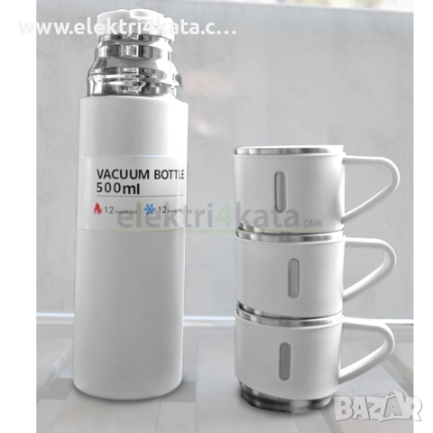 Термос с три чаши, снимка 4 - Термоси - 52453729