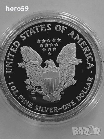 1 сребърен долар 2005 год./2005-W $1 EAGLE PCGS/ , снимка 2 - Нумизматика и бонистика - 40771104