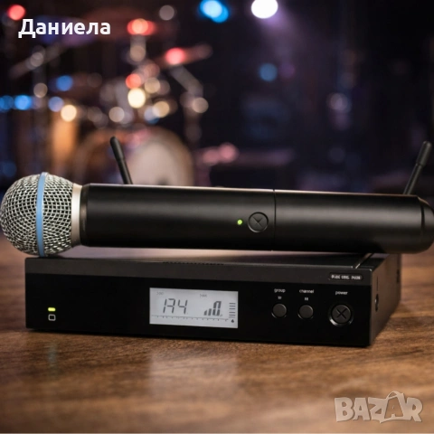 Професионален безжичен вокален микрофон за сцена и студио BLX