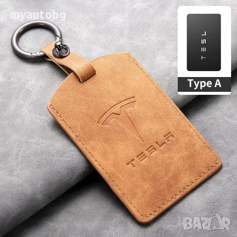 Кожен калъф за Tesla карта (Type A) – Model S 3 X Y – 4 цвята, снимка 3 - Аксесоари и консумативи - 55923574