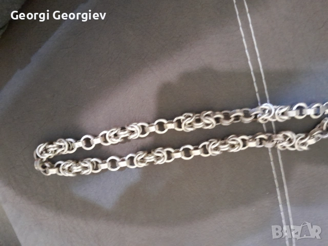 Продавам масивен сребърен ланец, снимка 3 - Колиета, медальони, синджири - 53459743