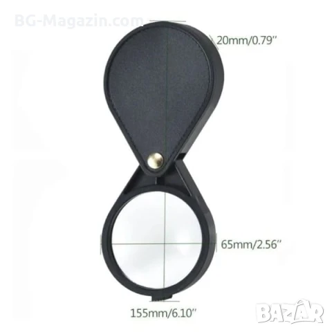 Мощна мини джобна сгъваема ръчна увеличителна лупа 8X увеличение стъклена за четене дребен текст, снимка 4 - Други инструменти - 50920239