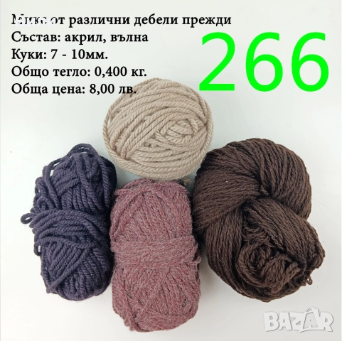 Евтини прежди в малки количества - нови и остатъци , снимка 9 - Други - 52042481