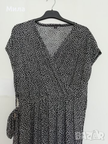 Нова лятна рокля, размер L/XL, черно-бяла, снимка 3 - Рокли - 40737284