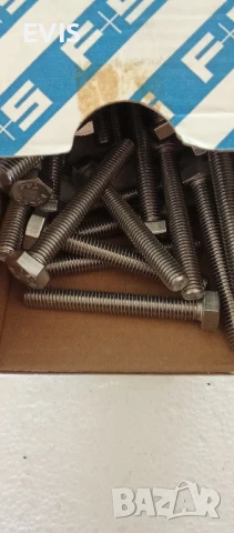 Болтове с пълна резба DIN 933, A2 – неръждаема стомана, М8x60,100бр., снимка 1