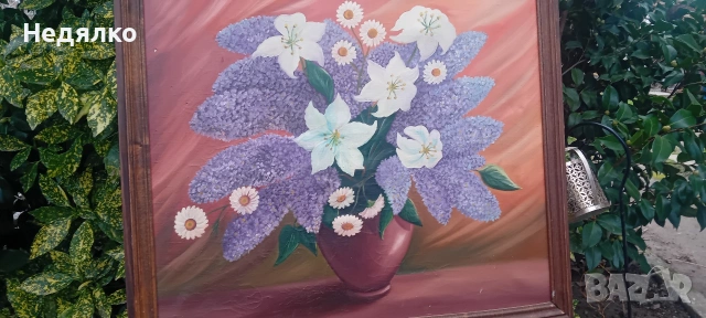 Стара,красива,майсторска картина,масло на платно , снимка 3 - Картини - 53605764