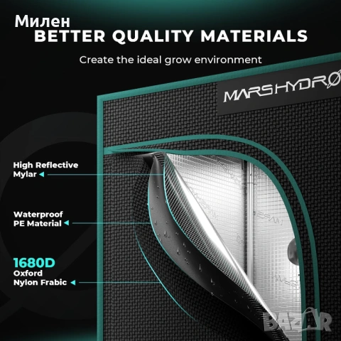 Палатка за отглеждане MARS HYDRO 100x100x180 см