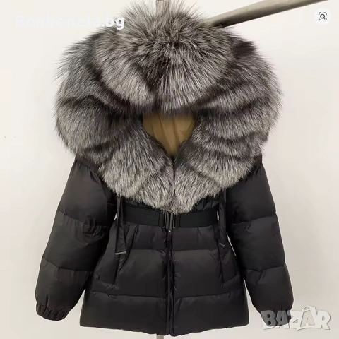 Луксозно дамско зимно яке с естетествен пух , снимка 4 - Якета - 53034315