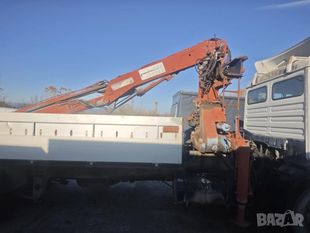 Ман 12.222 с кран Майлер 2.8 тона 12 метра и каросерия с пътеки за коли и техника, снимка 7 - Камиони - 52409852
