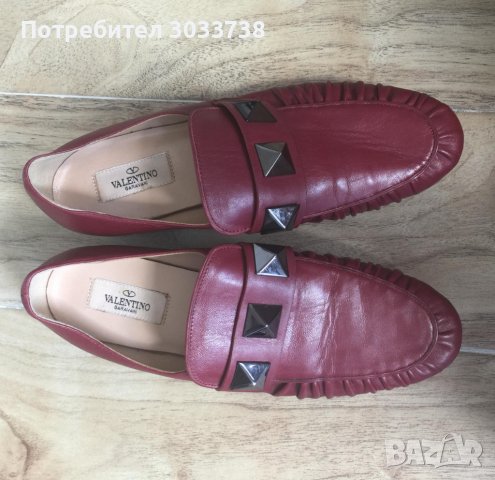 Оригинални Valentino Garavani Donna Rockstud Leather Moccassines Размер 38, снимка 2 - Дамски елегантни обувки - 41968765