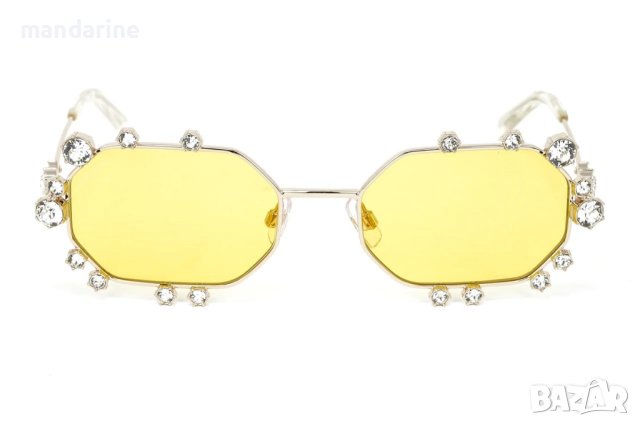 SWAROVSKI 🍊 Дамски метални слънчеви очила "GOLD & YELLOW BIG CRYSTALS" нови с кутия, снимка 9 - Слънчеви и диоптрични очила - 40850022